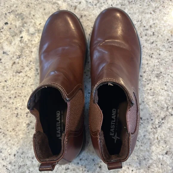 Eastland Jasmine Faux Leather Chelsea Boots with Fur Lining Size 11 - Picture 6 of 8